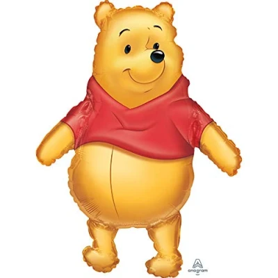 Image of Disney 10107546 Anagram International 833501 Big As Life Pooh Shape Balloon Pack, 29&quot;, Mylar, Multi Colour