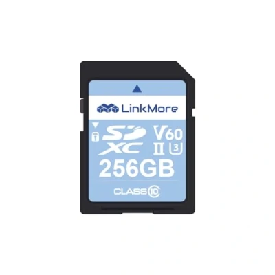 Image of LinkMore XV26 256GB SDXC UHS II Card SD Card, C10, U3, V60, for Digital Camera, Drone Support 4K 8K Video, Camera Memory Cards up to 250MB/s Read Speed, 200MB/s Write Speed