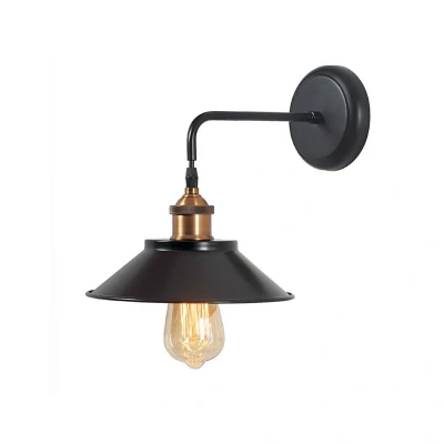 Image of Achna Sconce Dome Wall Lamp 1 Light Steel