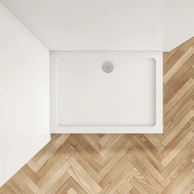 Image of Biubiubath 1200 x 760mm New Stone Tray Shower Enclosure Walk in Bathroom Rectangle + Free Waste