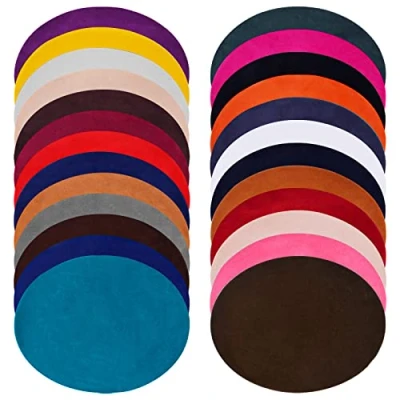 Image of Iron On Patches, 25 PCS Repair Patches for Clothing, Oval Suede Cowhide Elbow Knee Colors Fabric Kit Jackets Sweaters Trousers Jeans