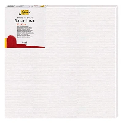 Image of KREUL Solo Goya 66060 Stretched Canvas Basic Line Approx. 60 x cm with Cotton 4 Ply Primed Ideal for Oil, Acrylic and Gouache Paints White
