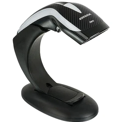 Image of Datalogic HD3130 BKK1B Heron HD3130, 1D Scanner, USB Kit, Stand, Black SCNR KIT Stand BLK