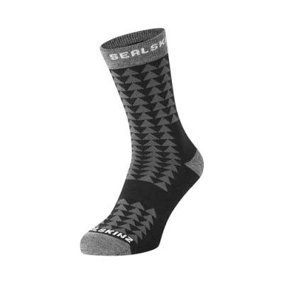 Image of SEALSKINZ Hilgay Merino Mid Length Running Sock, Black, L