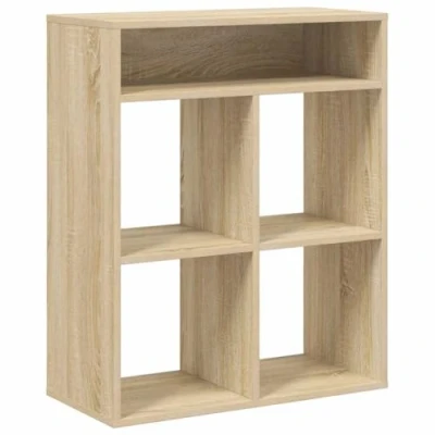 Image of vidaXL Engineered Wood Book Cabinet Sonoma Oak 66x31x80cm Home &amp; Office Freestanding Bookshelf Display Shelf
