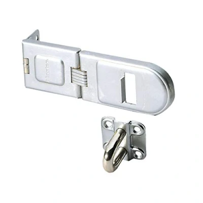 Image of Master Lock 721EURD Heavy Duty Outdoor Door Padlock Single Hinge Hasp, 20 x 6 cm