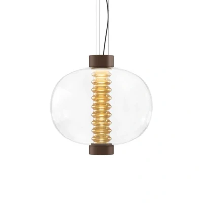 Image of Kundalini Bolha LED pendant light, glass, amber