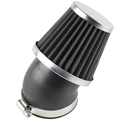 Image of Evermotor 34mm 35mm 36mm Universal Air Filter Motorcycle 45 Degree Bend Double Layer Steel for Scooter ATV Moped Pitbike Black