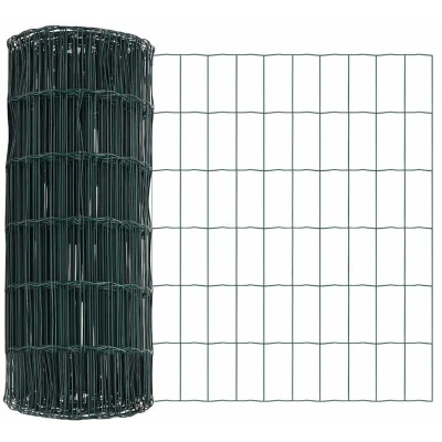 Image of vidaXL Euro Fence Green 0.4x25 m Steel
