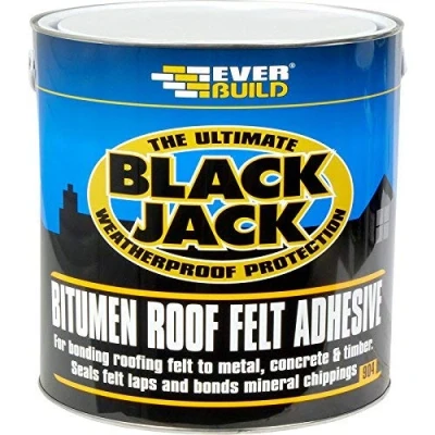 Image of 2 x EVERBUILD 1 Litre Bitumen Roof Felt Adhesive Apply Cold Sealing bonding 904