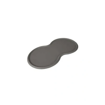 Image of Place mat for food bowls, natural rubber, 45 x 25 cm, dark grey