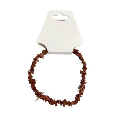 Image of VIE Gemstone Chip Stretch Bracelet (Red Goldstone)