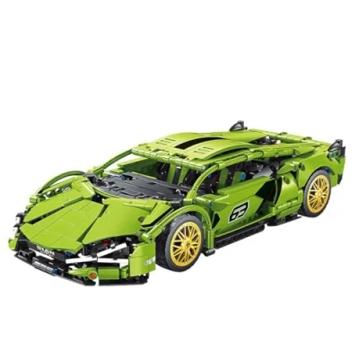 Image of NUOJIAYING Technik Sport Car Building Blocks Set, 1200 Pieces 1:14 MOC Collectible Sports Race Model, Vehicle Construction Toys Gift for Adults and Teens