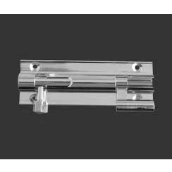 Image of Frelan Necked Brass Barrel Bolt Satin Chrome 75mm x 25mm