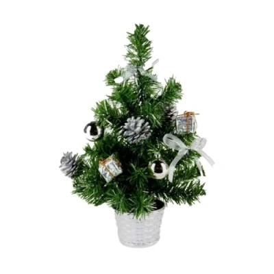 Image of 30cm Silver Dressed Christmas Tree