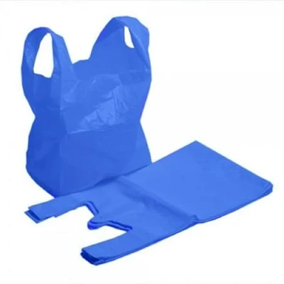 Image of 100 x Heavy Duty [18mu] Blue Jumbo Carrier Bags 12&quot; 19&quot; 23&quot; Shopping/Supermarket