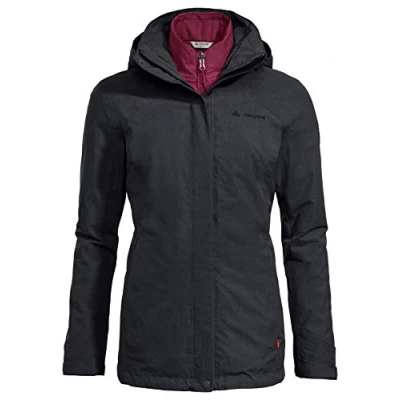 Image of Vaude Women Caserina 3 in 1 Jacket Double Black, Size 34