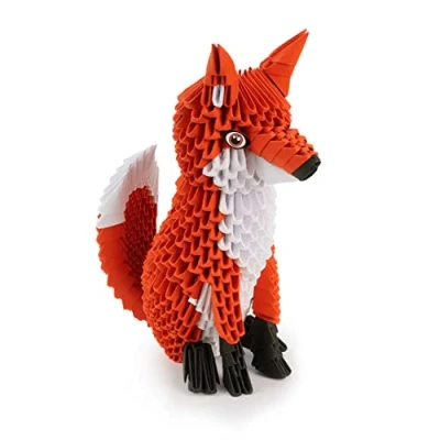 Image of Origami 3D 501843 Fox Beautiful Paper Sculpture with Patented Components and Comprehensible Building Instructions (English Language not Guaranteed), 777 Pieces, 8 x 15 20 cm, from