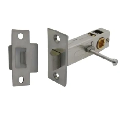 Image of Premium Privacy Push Button Rectangular Tubular Latch 57mm Backset in Gunmetal