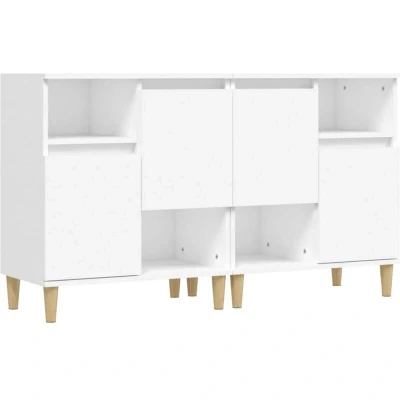 Image of vidaXL Sideboards 2 pcs White 60x35x70 cm Engineered Wood