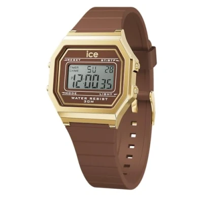 Image of ICE WATCH digit retro Brown cappuccino Women&#039;s wristwatch with plastic strap 022065 (Small)
