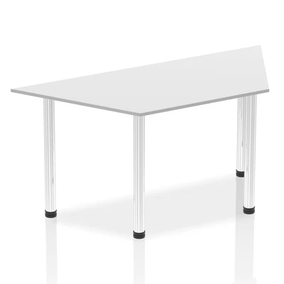 Image of Impulse 1600mm Trapezium White Top Chrome Post Leg