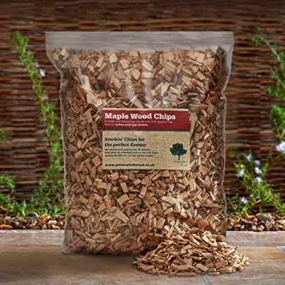 Image of Smoking/Smoker Wood Chips Jumbo 4.5 Litre Bag (24 Great Flavours 100% Natural Nothing Added) Smoking Food in a Smoker/BBQ Many from our own Woodland (Maple)