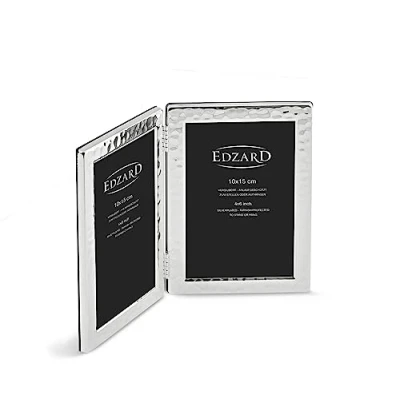 Image of Edzard Photo Frame Pavia, 4x6 inch (10x15 cm), Silver Plated Picture Frame, Tarnish Protected