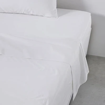 Image of Today Essential Flat Sheet for Double 240 x 300 cm Cotton Plain White