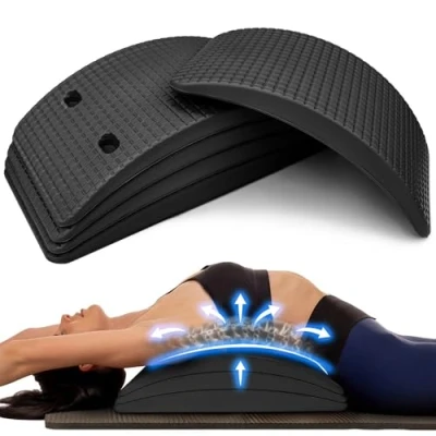 Image of Backbridge (Grey), Adjustable Lower &amp; Upper Back Stretcher For Lumbar Support Spine Alignment Pain Relief By Renowned Kinesiologist Dr. Sinett