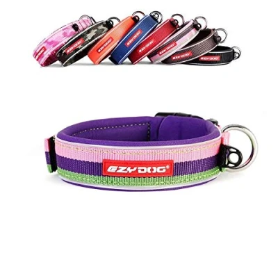 Image of EZYDOG Classic Neo Dog Collar Small, Medium, Large Dogs, Reflective Collar, Supreme Comfort, Soft Neoprene Material, Non Corrosive (Bubblegum)
