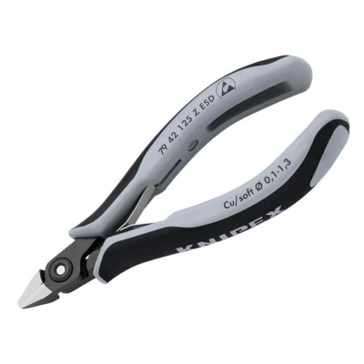 Image of Knipex Precision Electronics Side Cutter ESD burnished, with multi component grips 125 mm 79 42 Z