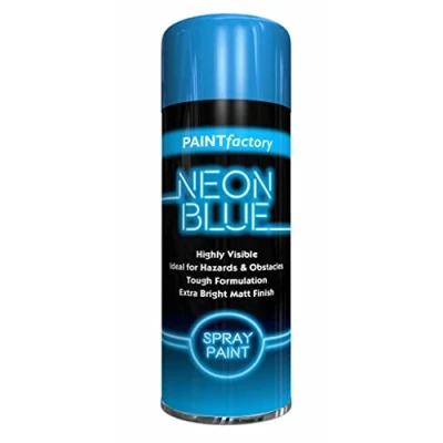 Image of Classic Signature 9 x Neon Blue 200ML, Spray Paint Aerosol Fluorescent Bright Graffiti (Banksey) Matt Finish
