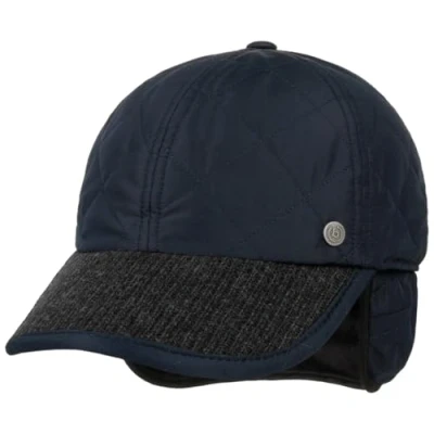 Image of Bugatti Style Mix Cap with Ear Flaps Base Winter (62 cm Navy)
