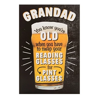 Image of Hallmark Grandad Birthday Card &#039;Pint Glasses&#039; Medium [Old Model]