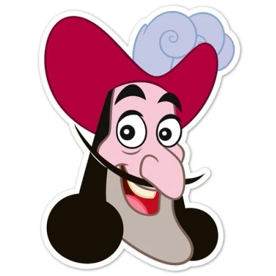Image of Star Cutouts Printed Card Mask of Captain Hook Jake and the Neverland Pirates