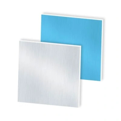 Image of iMeistek 6063 Aluminium Sheet with Protective Film on Both Sides, 80 mm x 2 Wall Thick Square Plate (2 PCS)