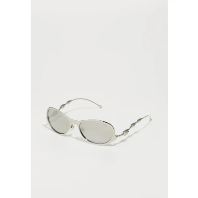 Image of DIESEL Unisex DL1014 1001Z6 Sunglasses Metal Silver Round Normal