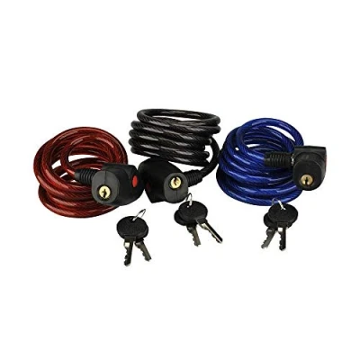 Image of Fischer Coil Cable Lock Family of 3 Diameter 8 mm, Assorted, 180, 85893