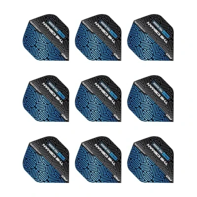 Image of RED DRAGON Gerwyn Price Hardcore Premium Blue &amp; Black Dart Flights 3 Sets Per Pack (9 in total)