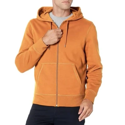 Image of Amazon Essentials Men&#039;s Full Zip Fleece Hoodie (Available in Big &amp; Tall), Nutmeg, S