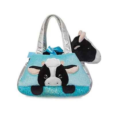 Image of AURORA Fancy Pal Cow Peek a Boo 8In 61011 Black/White