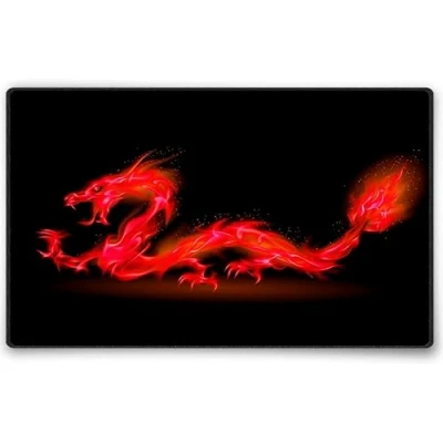 Image of Silent Monsters Mouse Mat Size M (360 x 250 mm), Pad Design: Red Dragon, Stitched Edges, Mousemat for Office and Gaming, Mousepad Non Slip Rubber Base, Desk