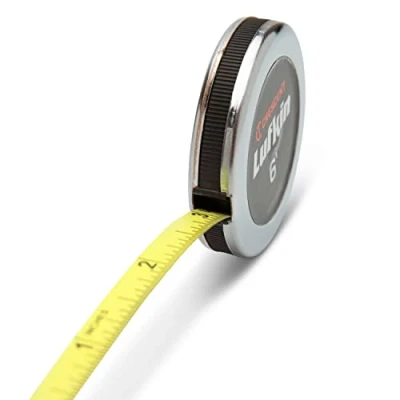 Image of Lufkin W606PD Executive Diameter Pocket Tape Measure, 6&#039; x 1/4&quot; for Measuring Diameters in Inches, with Chrome Housing