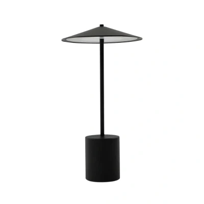 Image of Lindby LED rechargeable table lamp Ayva, black, aluminium, IP44