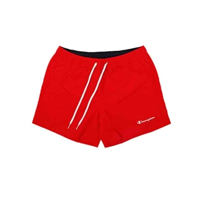 Image of Champion Men&#039;s Legacy Beachshorts Ac Small Logo Swim Trunks, Intense Red, L