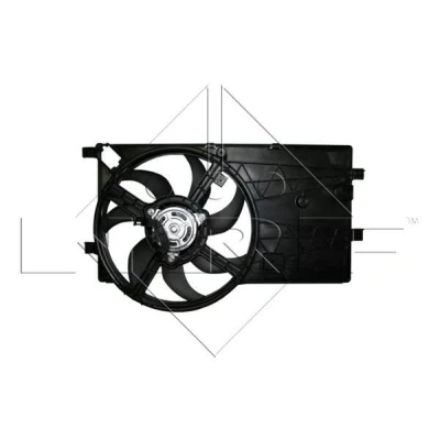 Image of 51780660, 52017907, 52119653, 52191447, 52217941 Cooling fan NRF 47352 385mm 12V 160W with radiator shroud PEUGEOT: Bipper Van