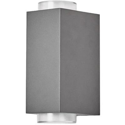 Image of Lindby 2 light dark grey outdoor wall lamp Jovan