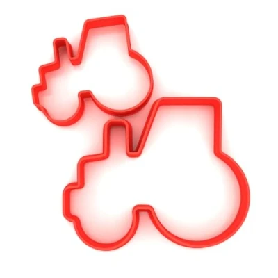 Image of Tractor Set of 2 Value Cookie/Fondant Cutters Pair 5CM + 8CM