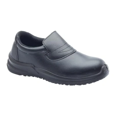 Image of Blackrock Slip On Safety Shoes, Mens Womens Steel Toe Cap Chef Nursing Orthopedic Non Work Utility Footwear, Hygiene, Catering, Kitchen Anti Size 6